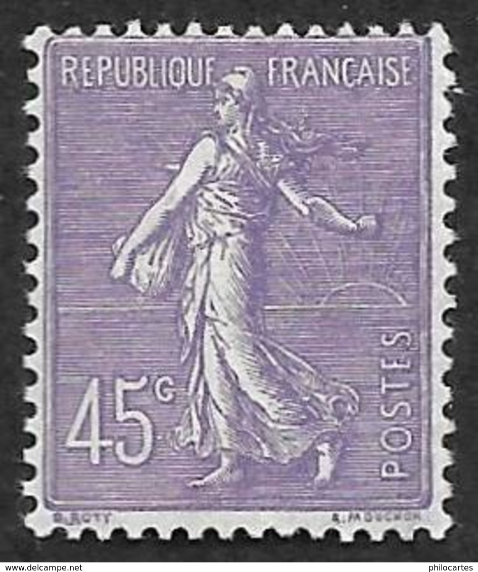 FRANCE  1924-32 -  Y&T 197  -  Semeuse 45c    -  NEUF** - Cote 13e - 1906-38 Semeuse Camée