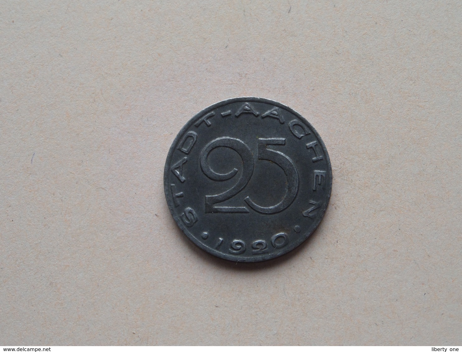 25 Pfennig - STADT AACHEN 1920 ( NOTGELD - For Grade, Please See Photo ) ! - Notgeld