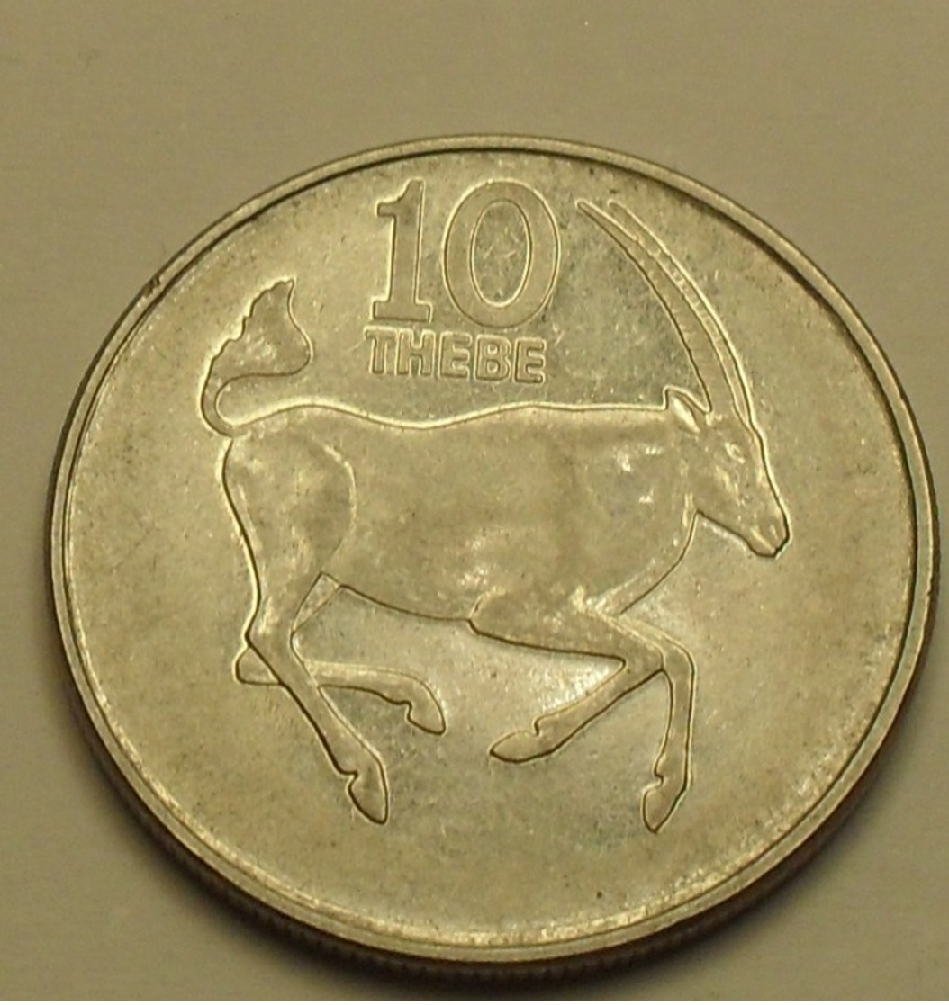 1991 - Botswana - 10 THEBE - KM 5 - Botswana