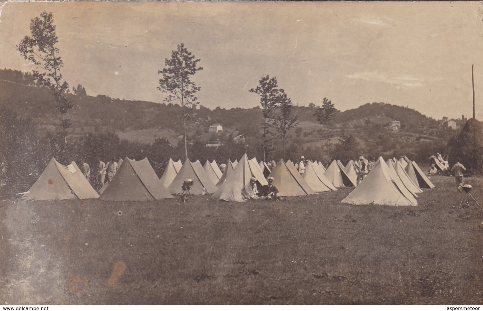 SANS DESCRIPTION. GUERRA ITALO-TURCA. CAMPAMENTO ITALIANO. CIRCA 1911s-BLEUP - Altre Guerre