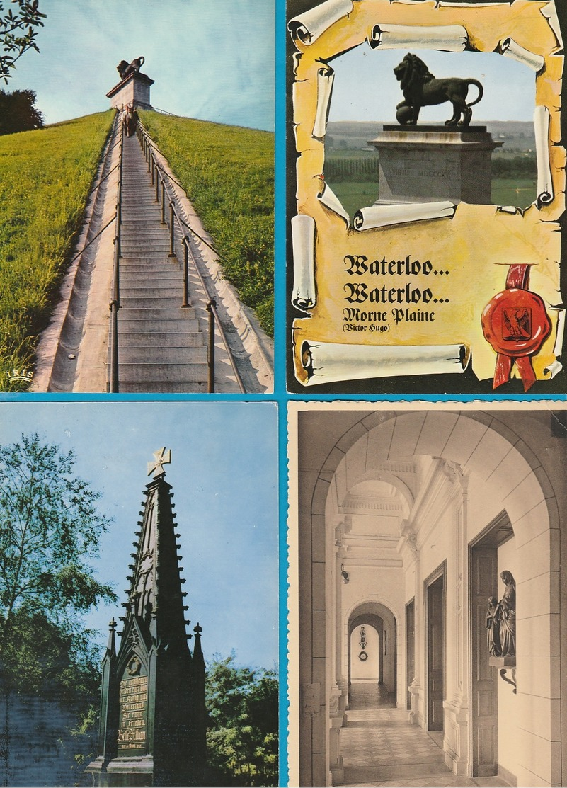 BELGIË Waterloo, Lot van 62 Postkaarten, Cartes Postales