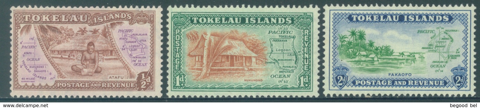 TOKELAU -  MNH/*** LUXE - 1948  - Yv  1-3 -  Lot 18340 - Tokelau