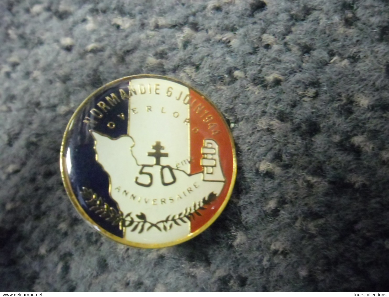 PIN'S 2° GUERRE MONDIALE : FRANCE NORMANDIE 6 Juin 1944 - 1994 (50 Ans Du Débarquement Overlord) @ 25 Mm - Army