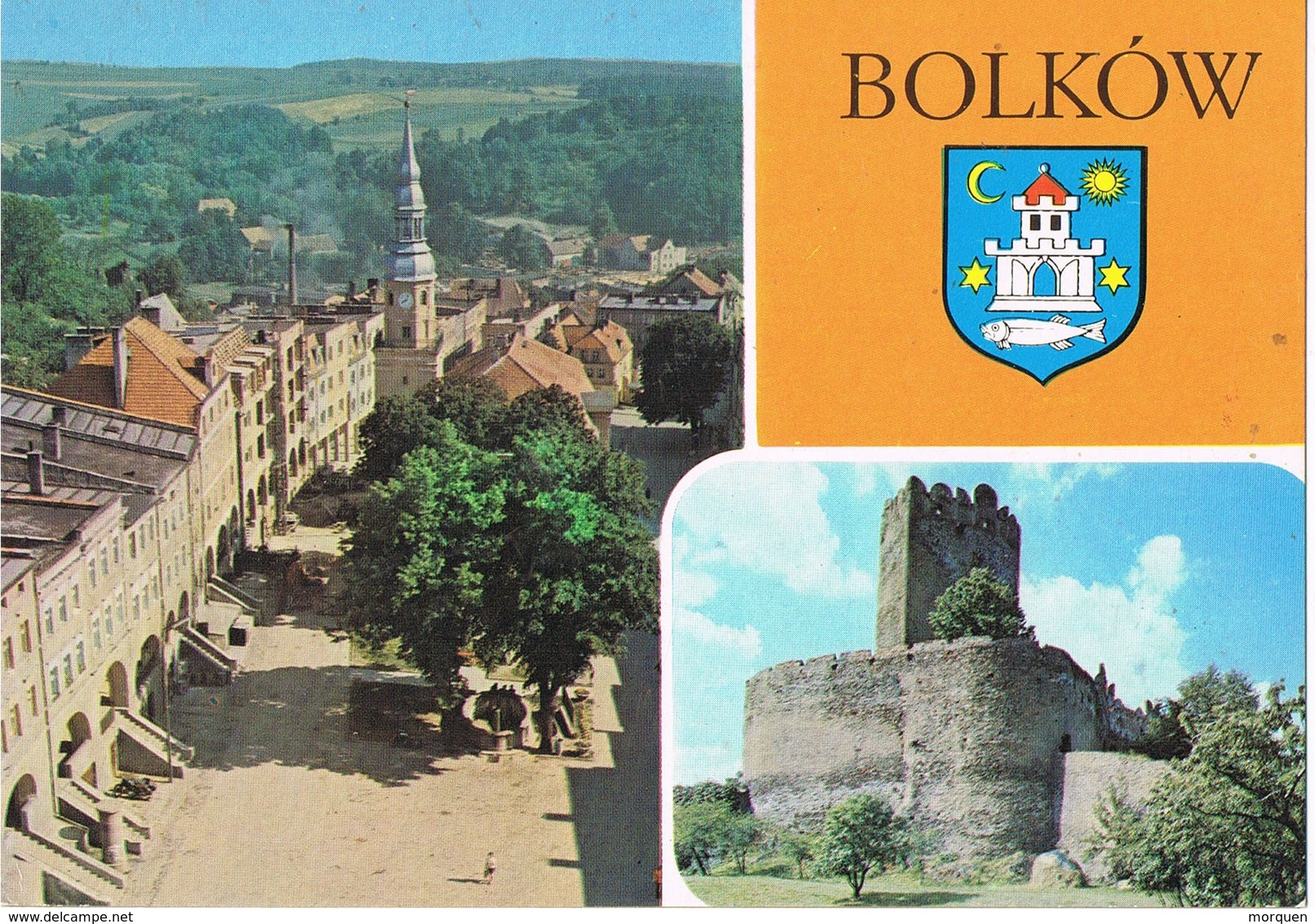 30681. Postal  BOLKOW (Polska) Polonia. Vistas Y Escudo De Armas - Polonia