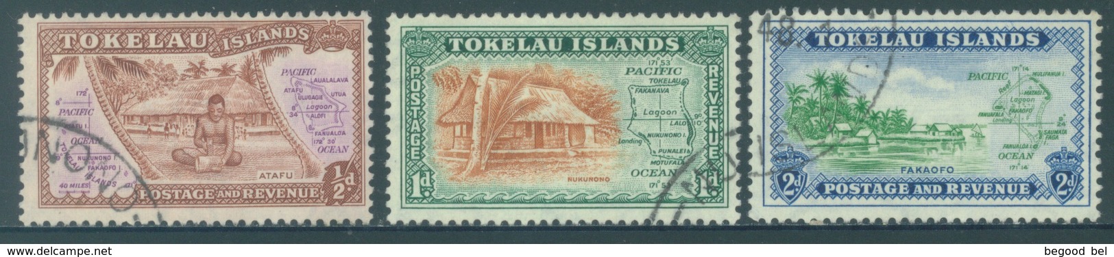 TOKELAU -  USED/OBLIT - 1948  - Yv  1-3 -  Lot 18342 - Tokelau