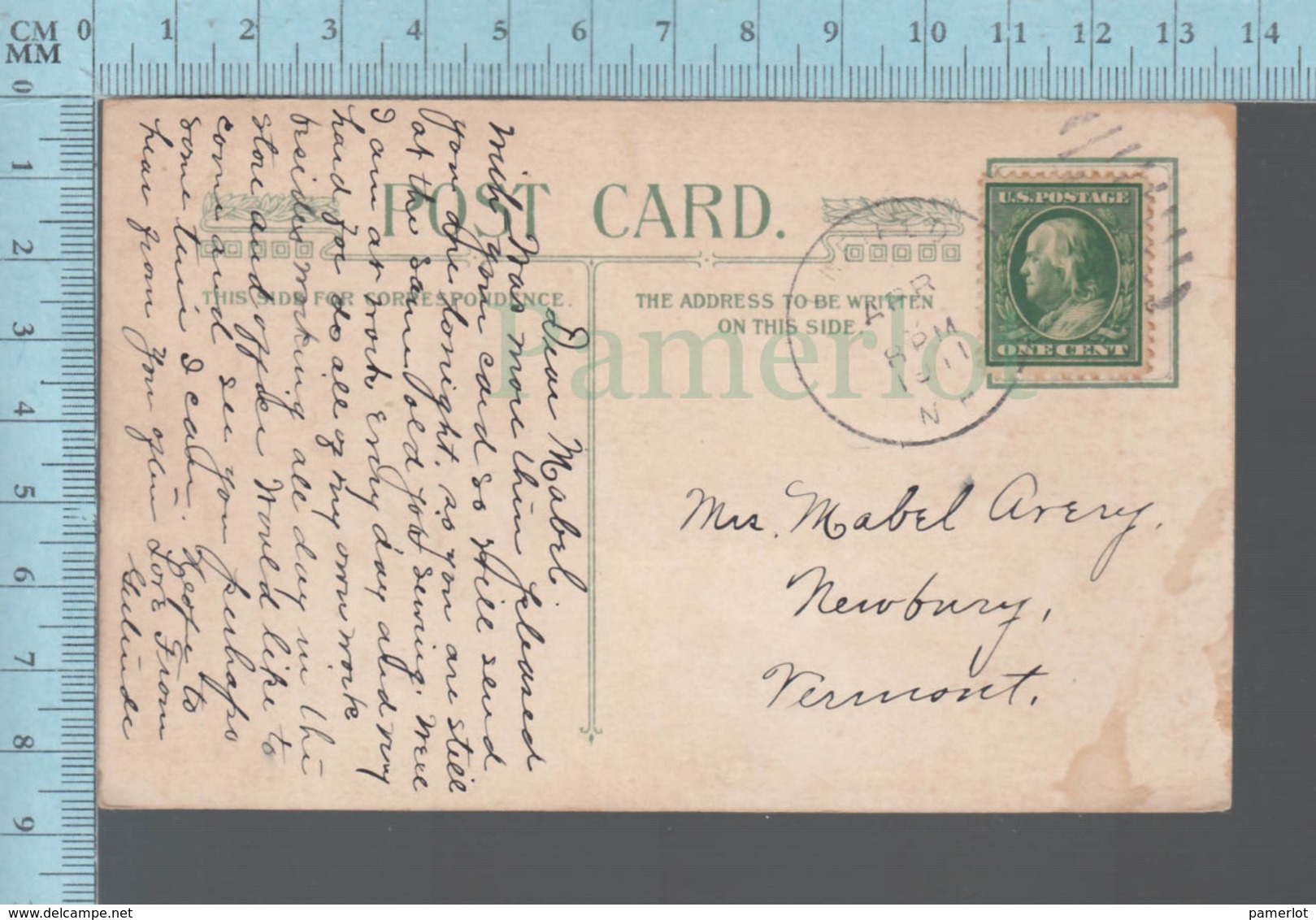 CPA -Best Wish,  - Cover Springfield   1911 N.H. With USA Stamp - Autres & Non Classés