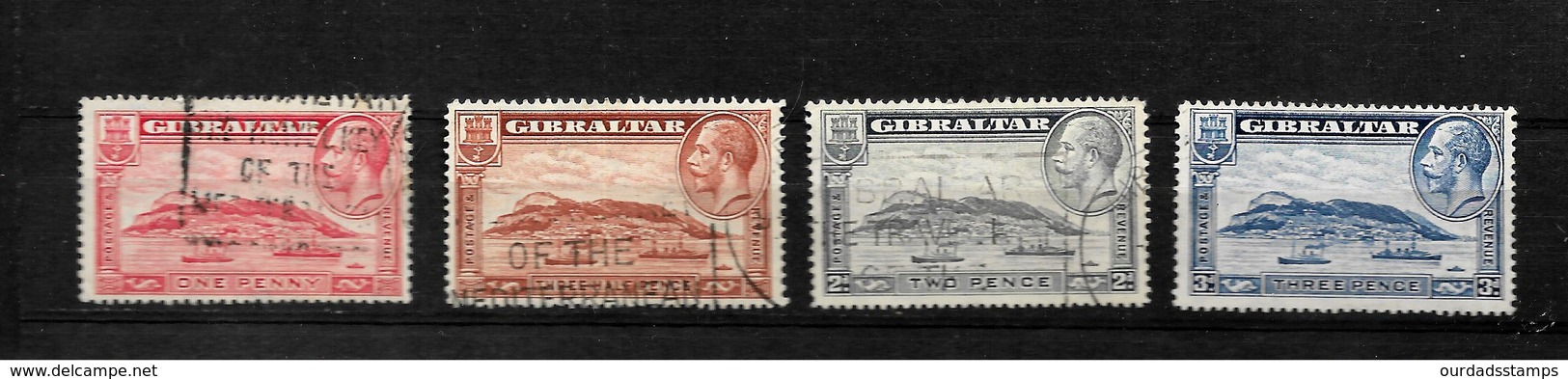 Gibraltar, 1931 KGV Rock Of Gibraltar, Complete Set Used (7263) - Gibraltar