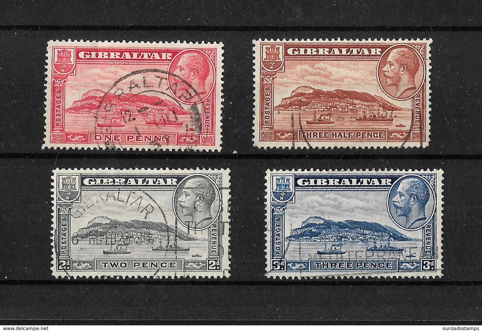 Gibraltar, 1931 KGV Rock Of Gibraltar, Complete Set Used (7264) - Gibraltar