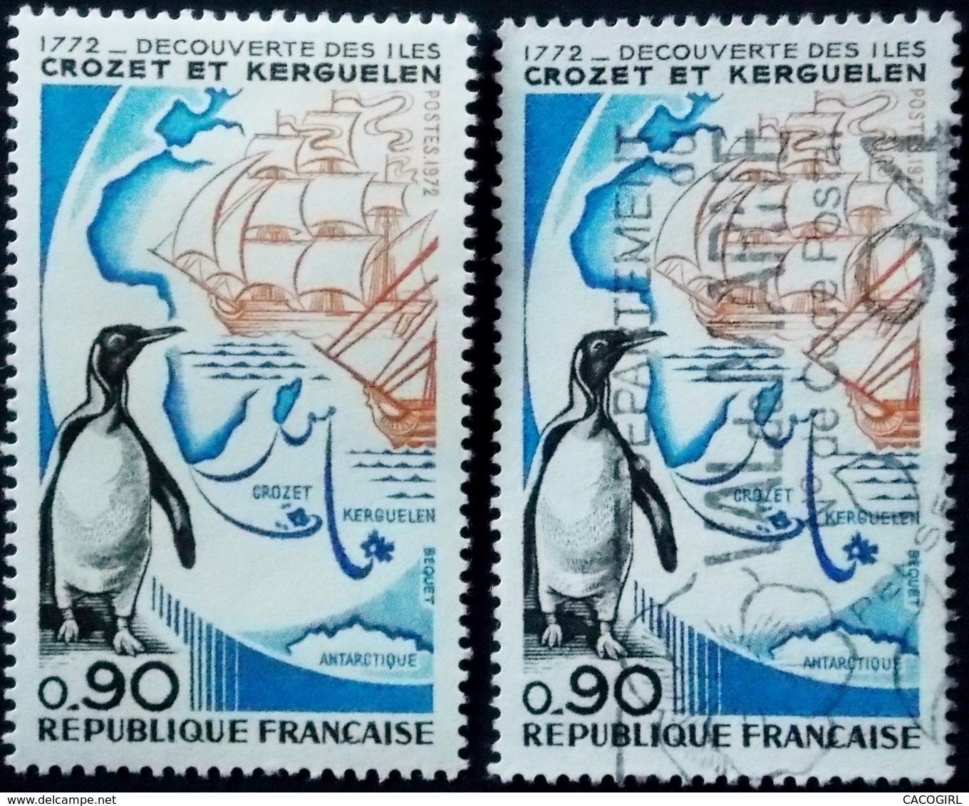 FRANCE/Frankreich 1972, Discovery Of The Islands Of Crozet And Kerguelen Neuf Et Oblitéré > Neuf Sur Charnière TBE - Expéditions Antarctiques