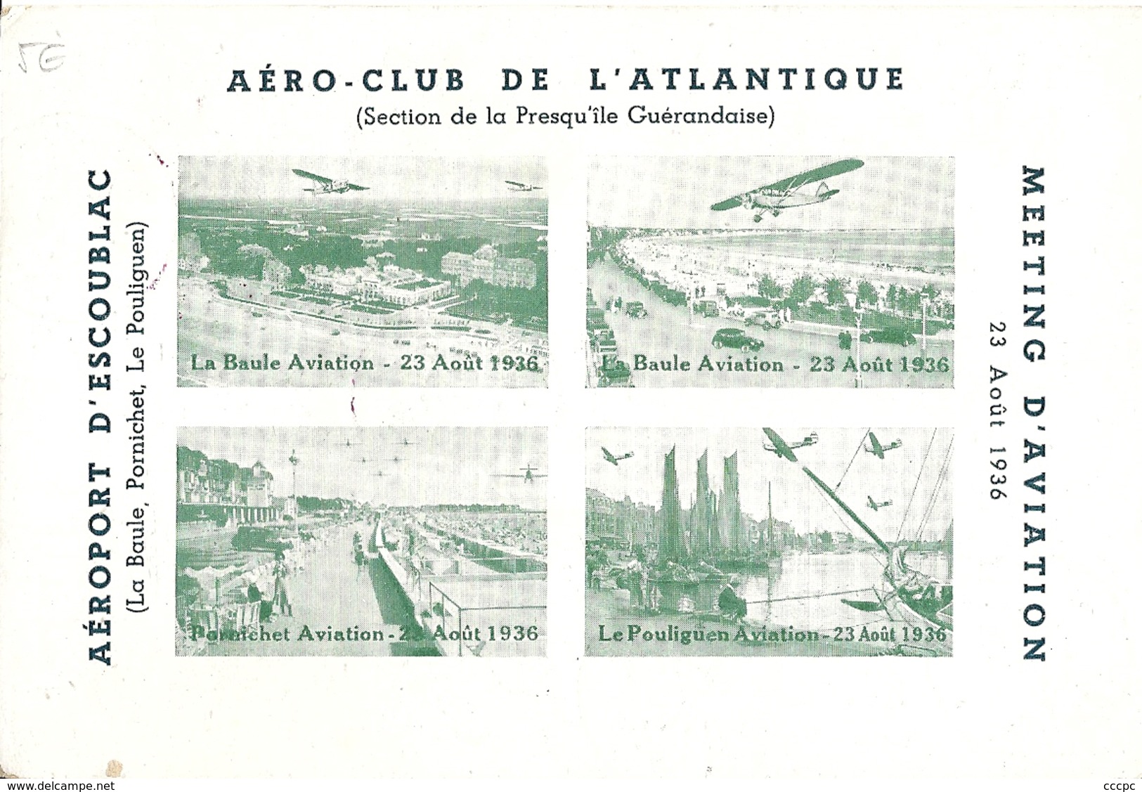 Carte France Journée Aérienne Pornichet Le Pouliguen - La Baule Paris 1936 - Autres & Non Classés