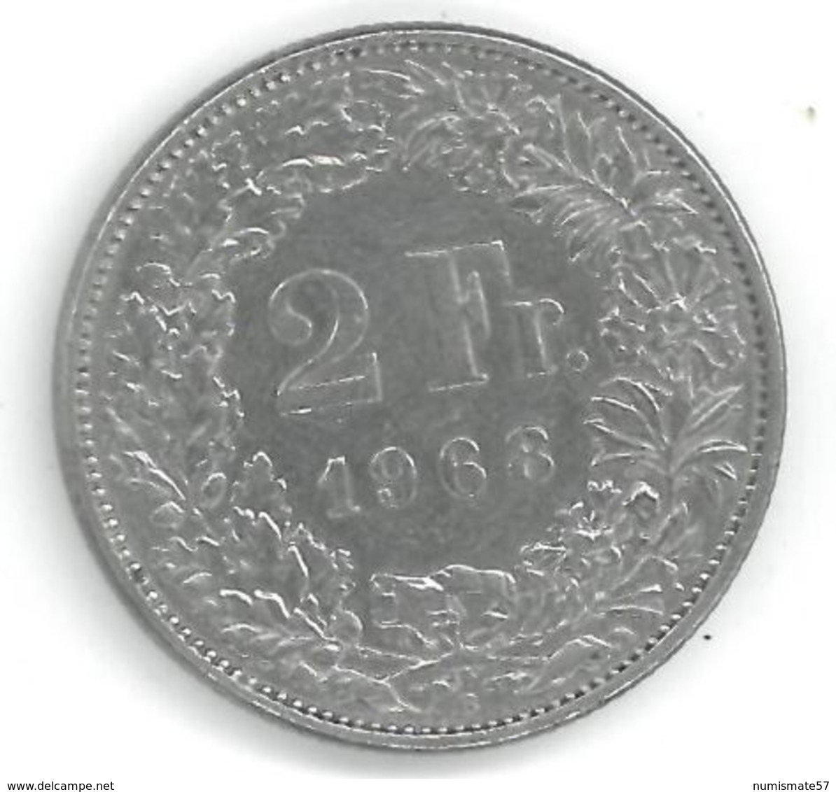 SUISSE - 2 FRANCS 1968 - Otros & Sin Clasificación