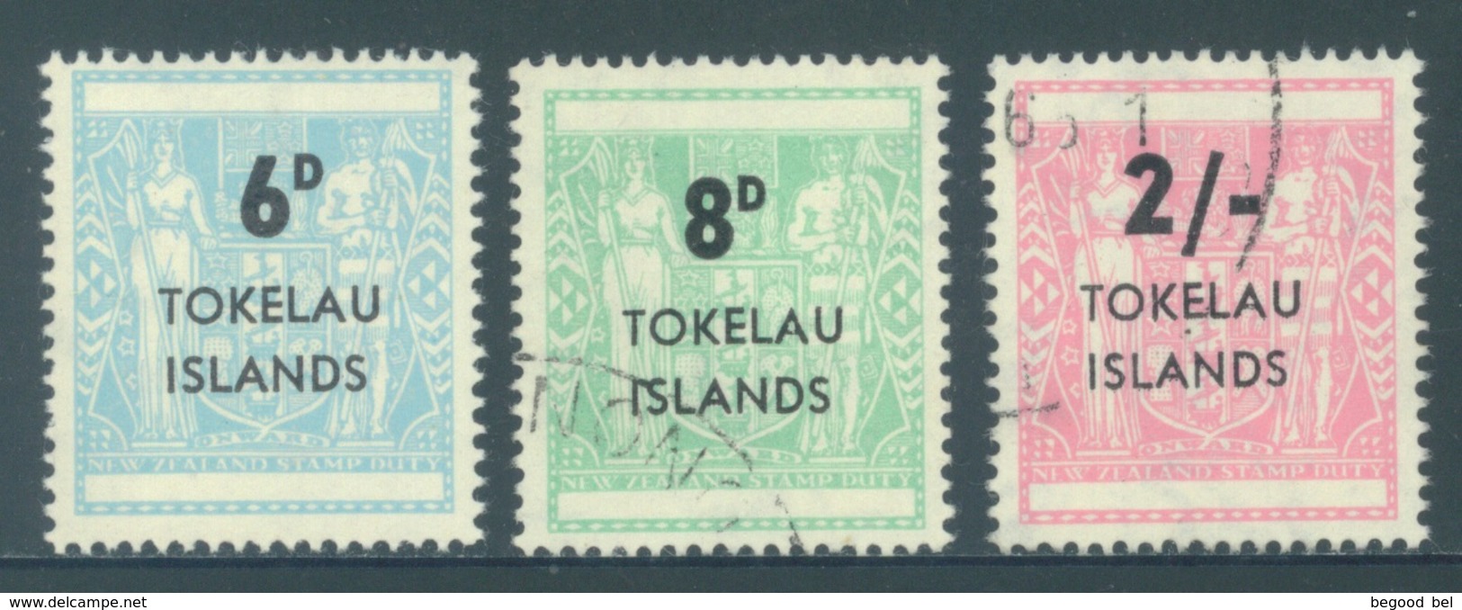 TOKELAU - USED/OBLIT. - 1966  - Yv  6-8 OVERPRINT TAX 6p IS MNH/** -  Lot 18344 - Tokelau