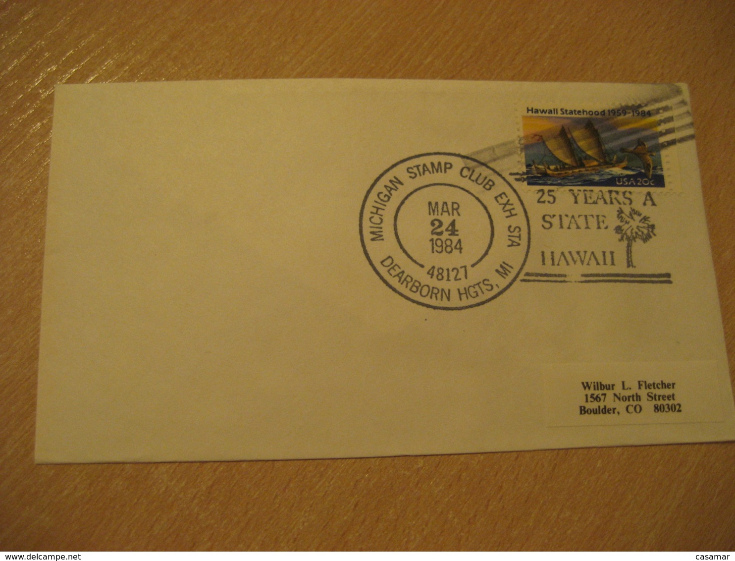 Dearborn Hgts 1984 25 Years State Hawaii Cancel Cover USA - Hawaii