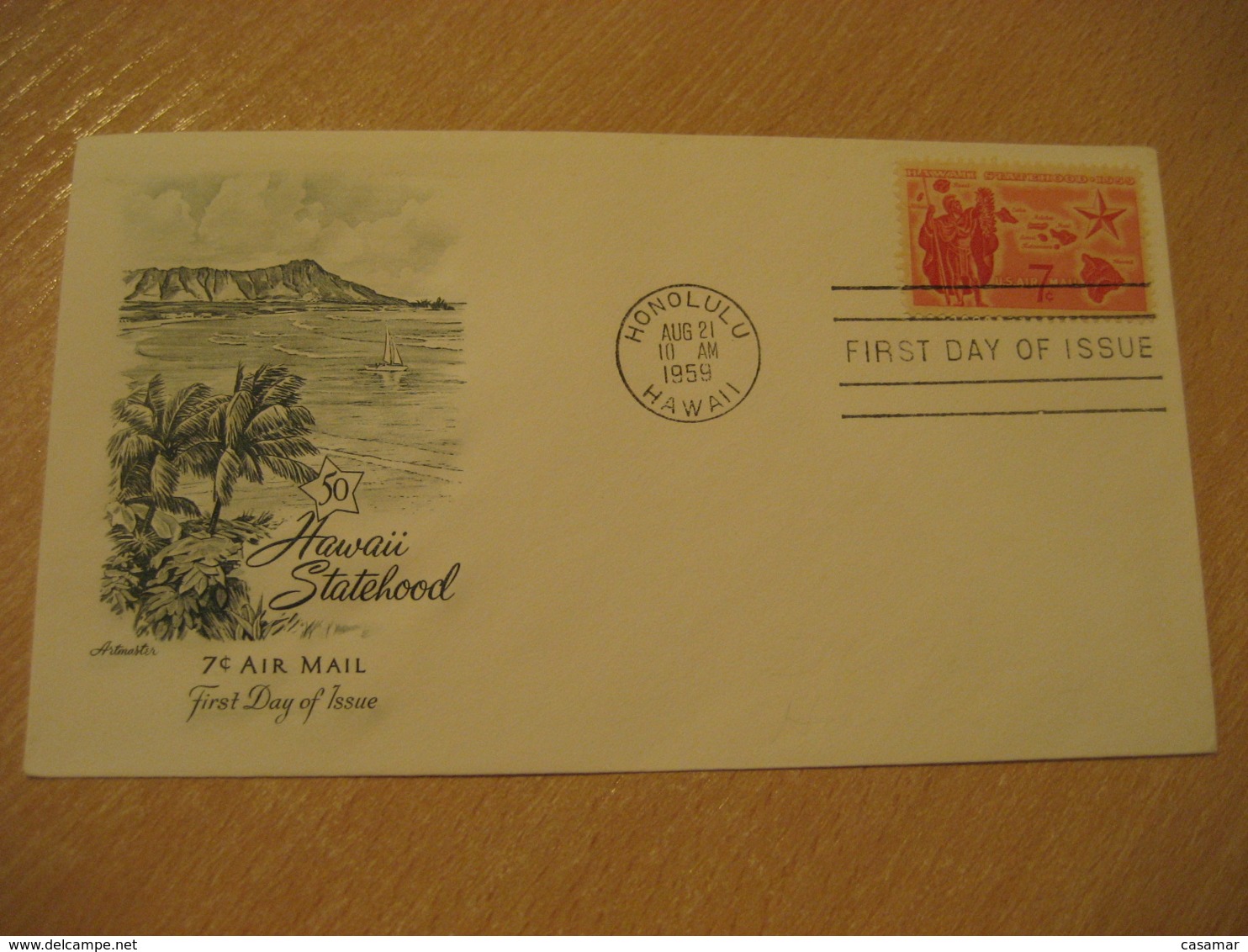 HONOLULU 1959 50 Statehood HAWAII Fdc Cancel Cover USA - Hawaï