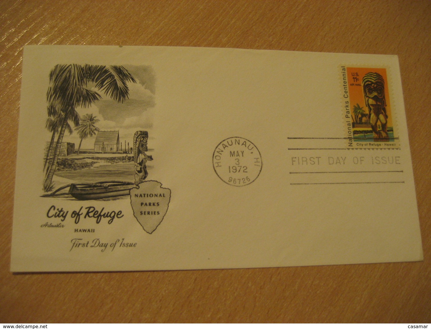 HONAUNAU 1972 City Of Refuge National Parks HAWAII Fdc Cancel Cover USA - Hawaï