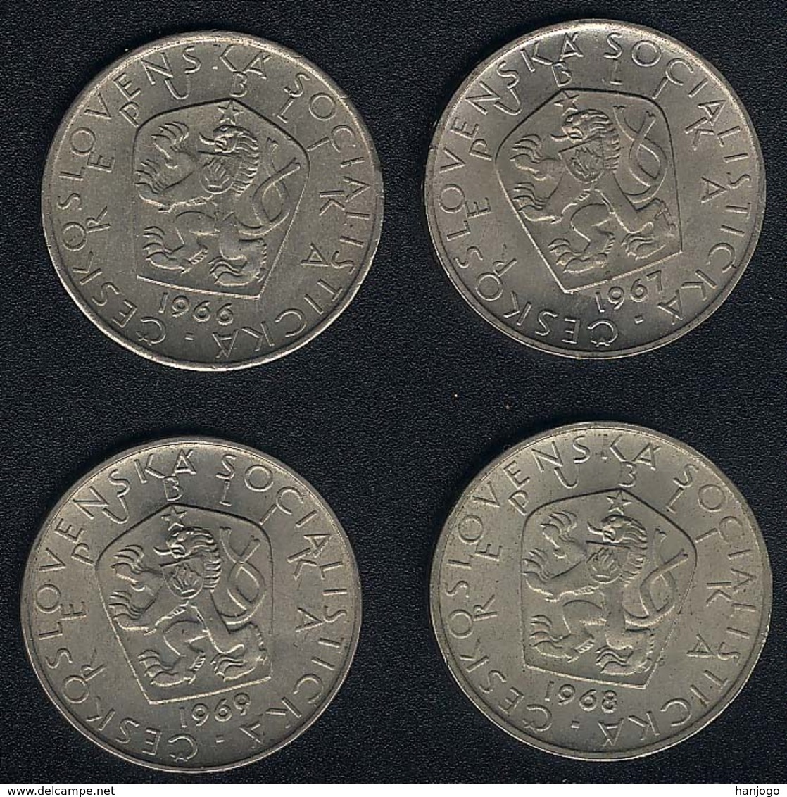 Tschechoslowakei, Lot 5 Korun 1966-1969, XF - Tschechoslowakei