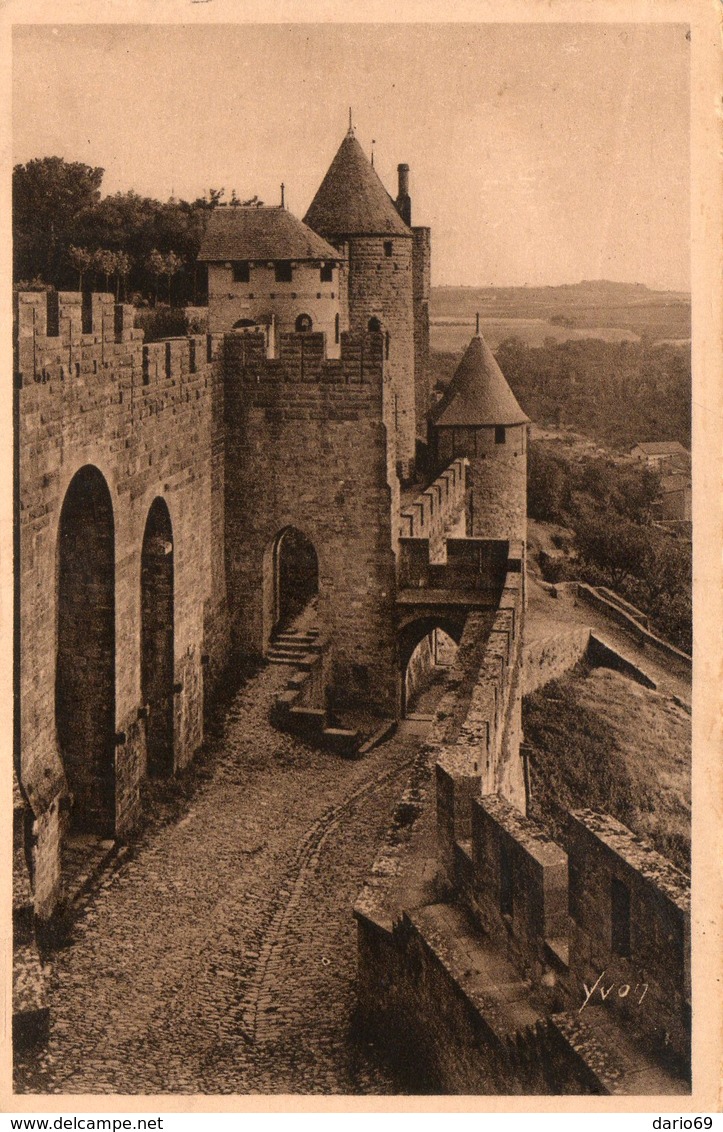 1935   CARTOLINA CON ANNULLO  CARCASONNE - Storia Postale