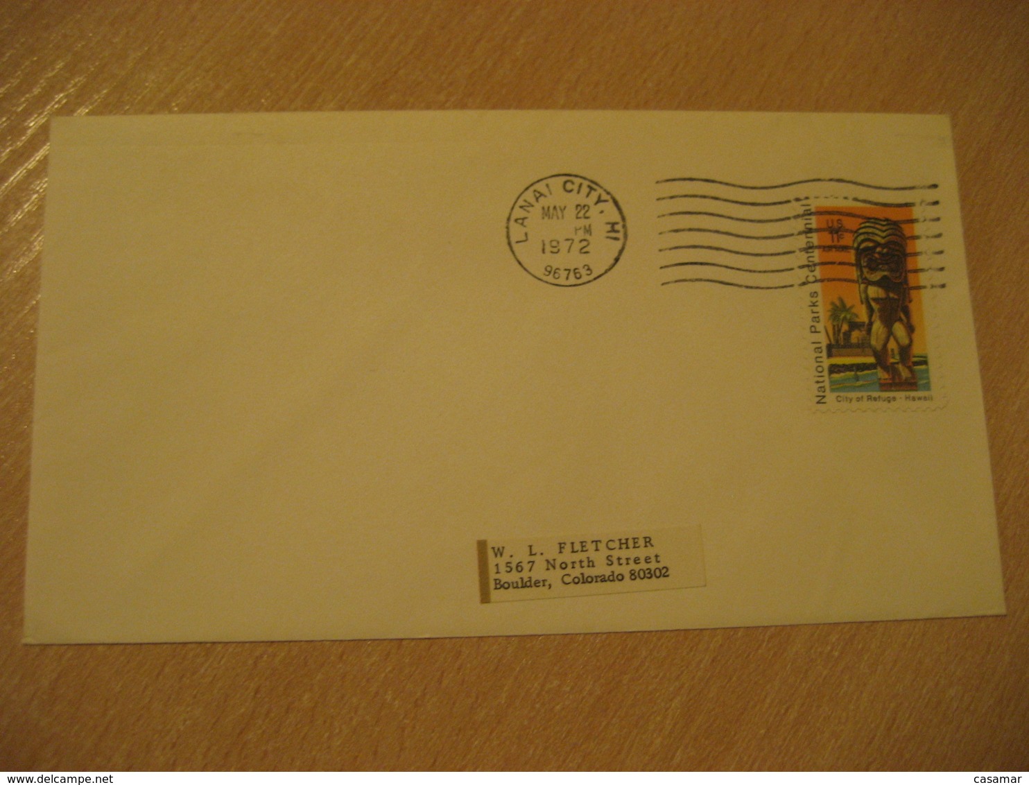 LANAI CITY 1972 HAWAII Cancel Cover USA - Hawaï