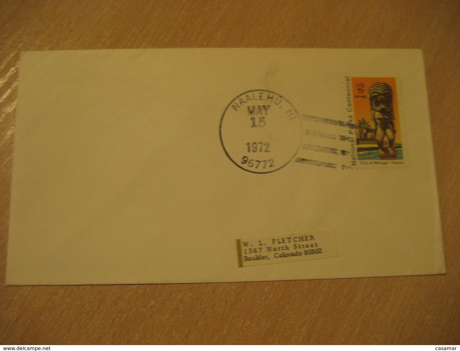 NAALEHU 1972 HAWAII Cancel Cover USA - Hawaï