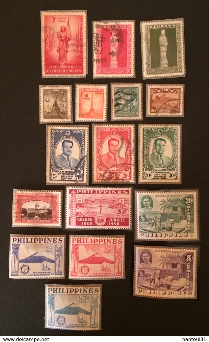 PHILIPPINES Lot Timbres 5 - 1946 à 1958 - Philippines