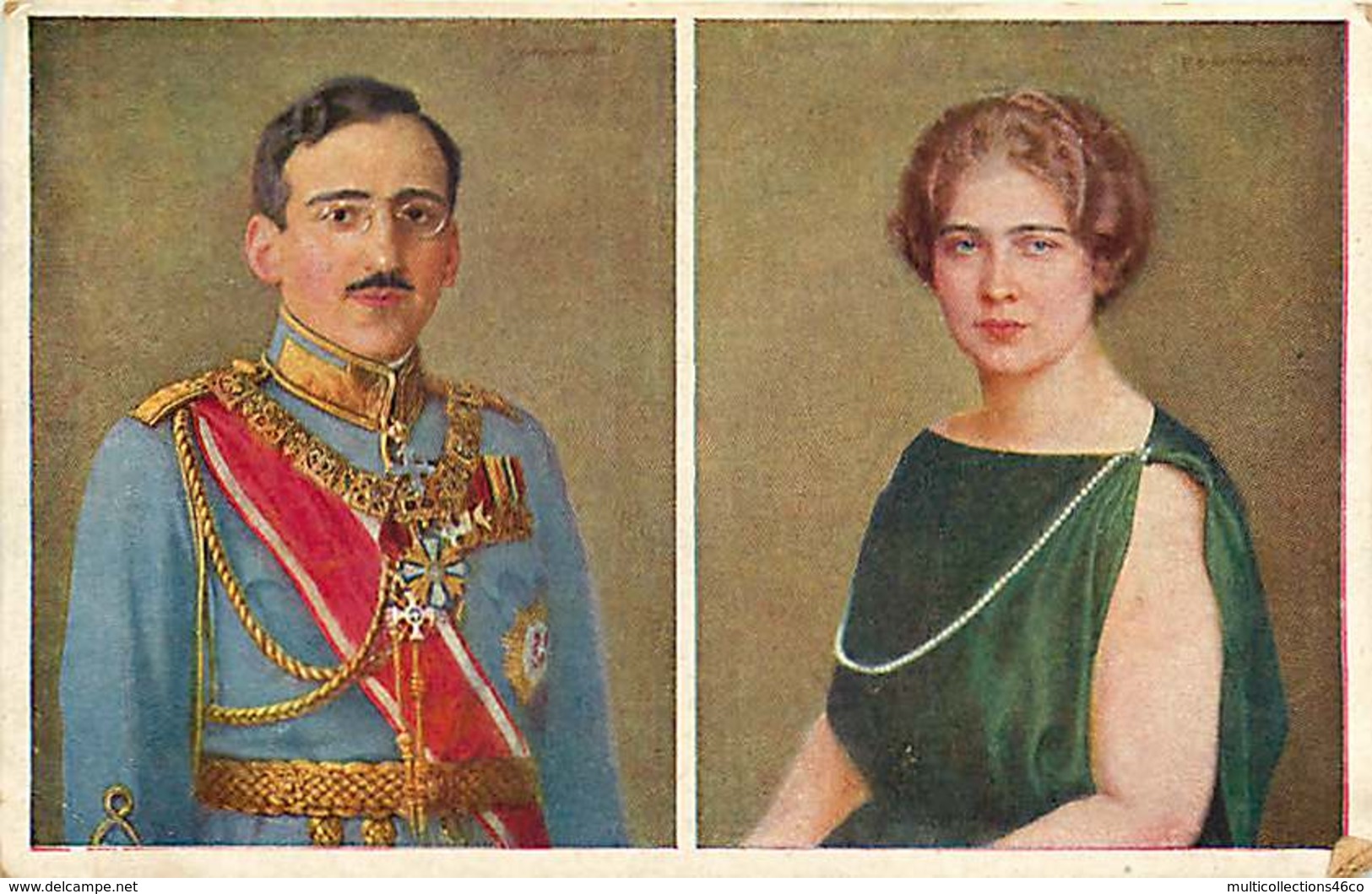 301118 - ROYAUTE ROUMANIE SERBIE YOUGOSLAVIE - Reine MARIE Et ALEXANDRE Ier De Yougoslavie - Jugoslawien