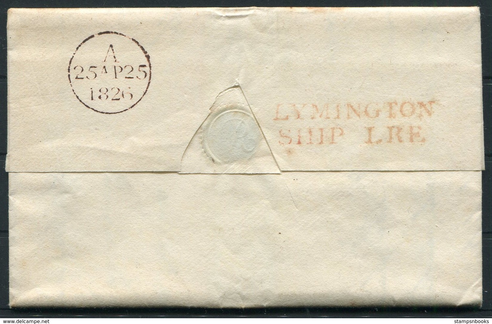 1825 Canton China - London Entire + Letter. Lymington Ship Letter. - ...-1840 Prephilately