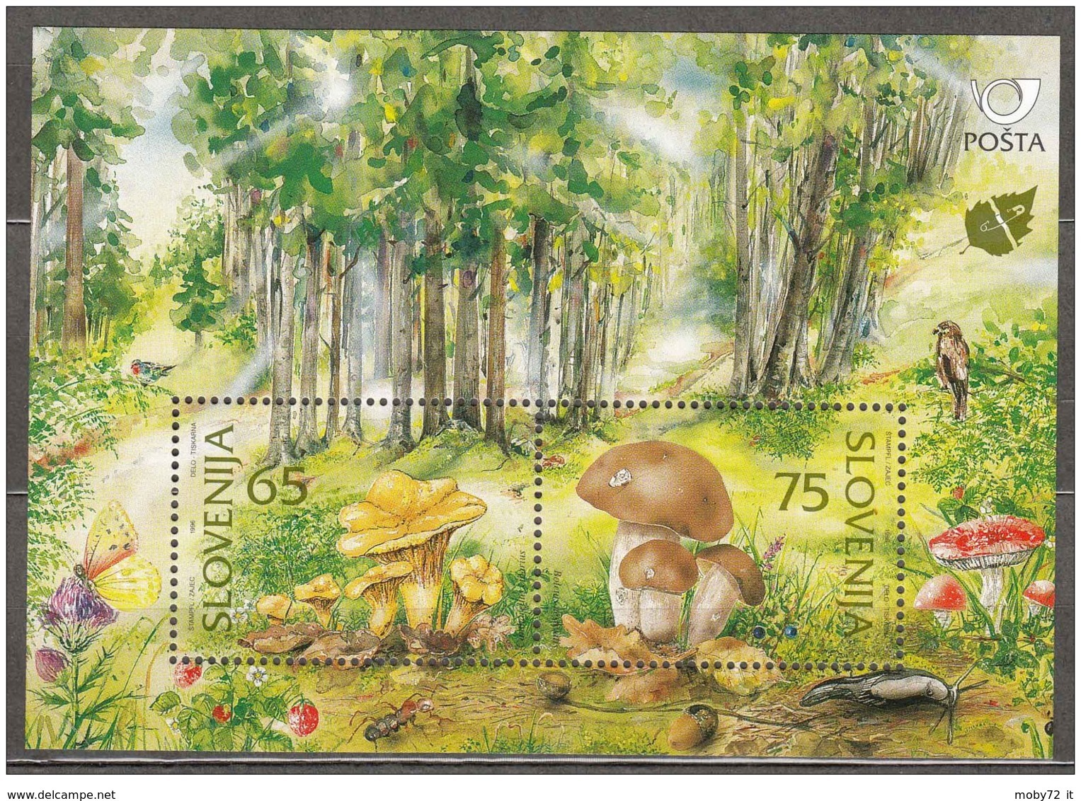 Slovenia - 1996 - Nuovo/new MNH - Funghi - Mi Block 3 - Slovenia