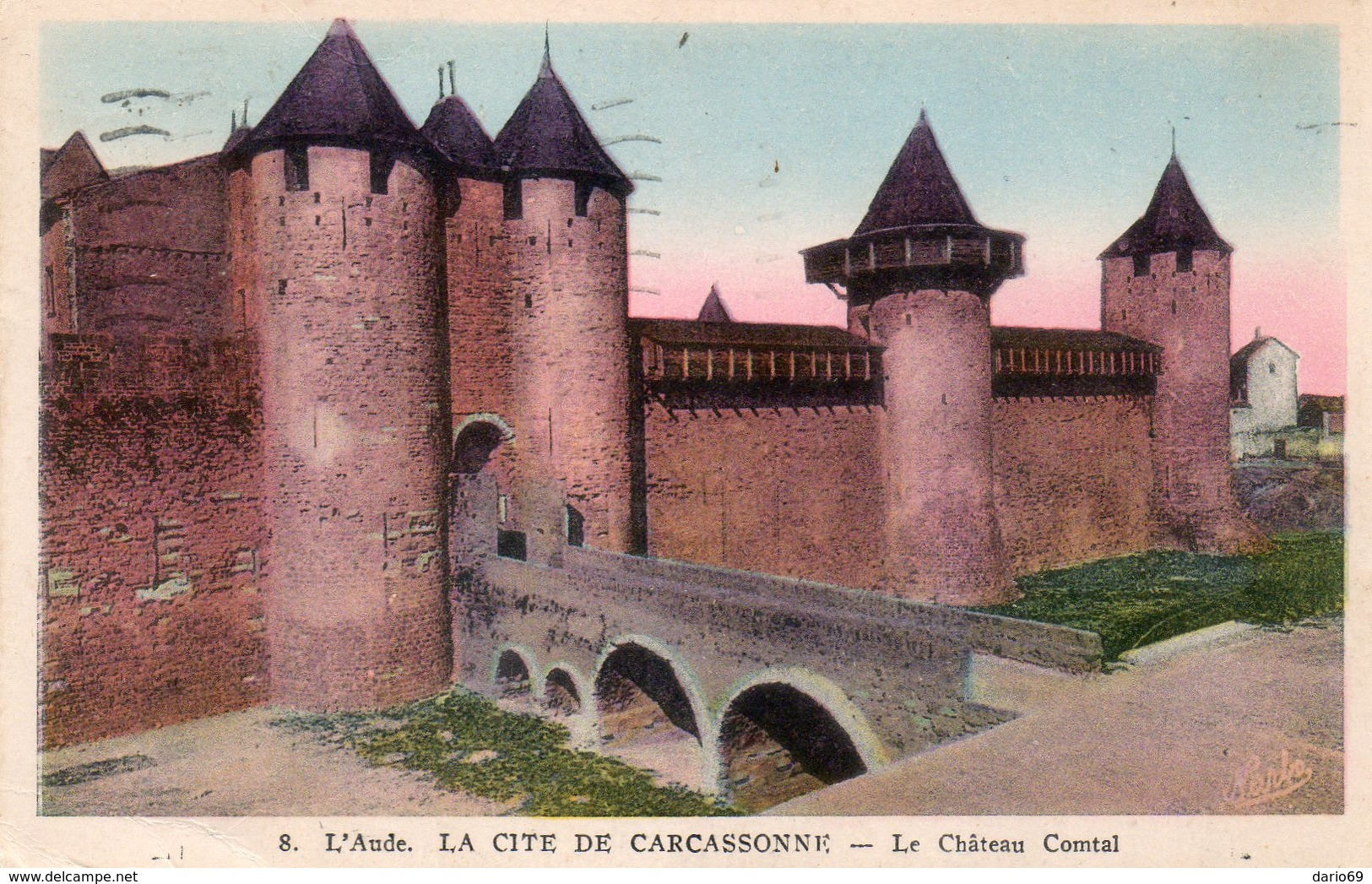 1943 CARTOLINA CON ANNULLO  CARCASONNE - Storia Postale