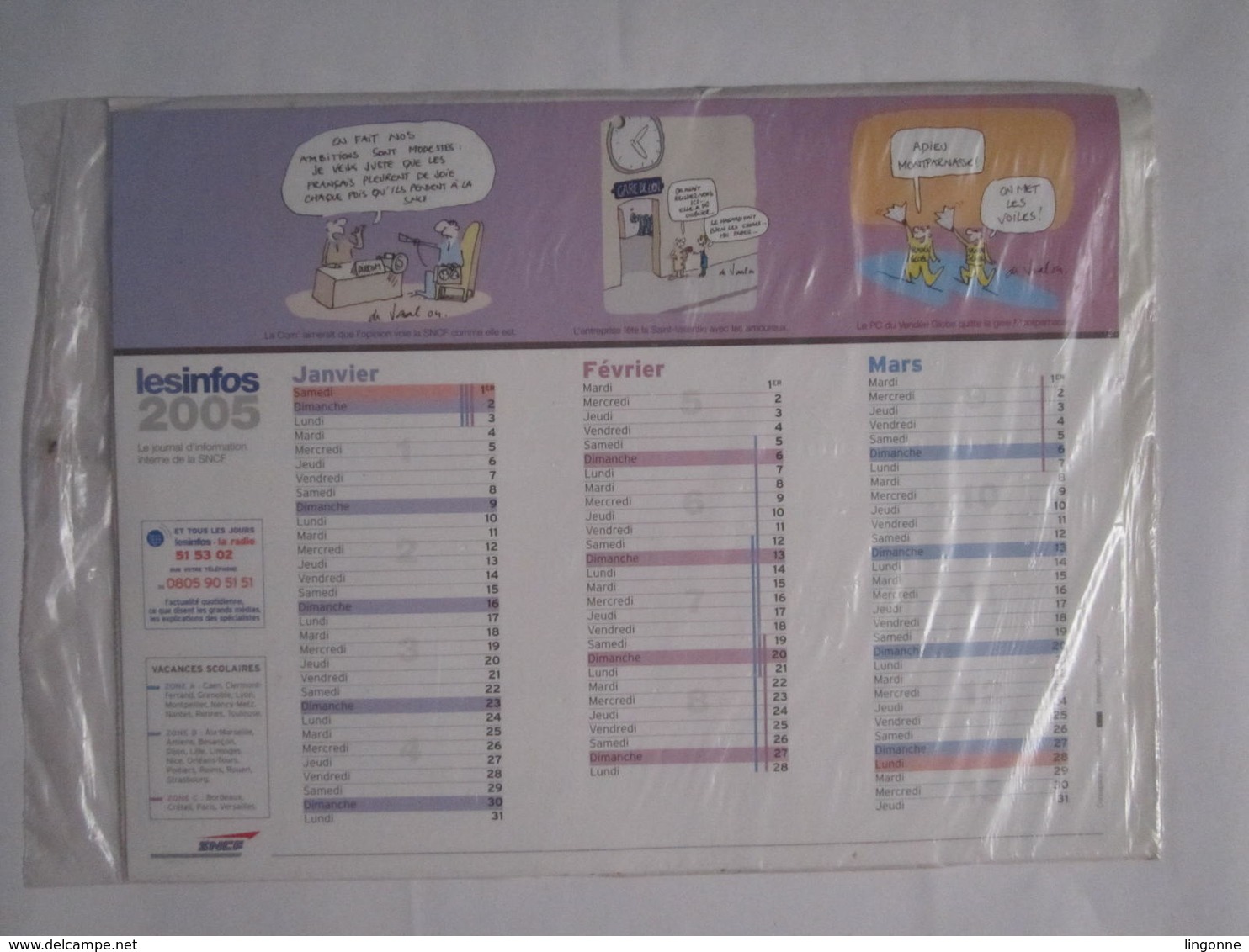 Journal Information SNCF 2004 LES INFOS + Calendrier Les Infos 2005 Sous Blister - Chemin De Fer