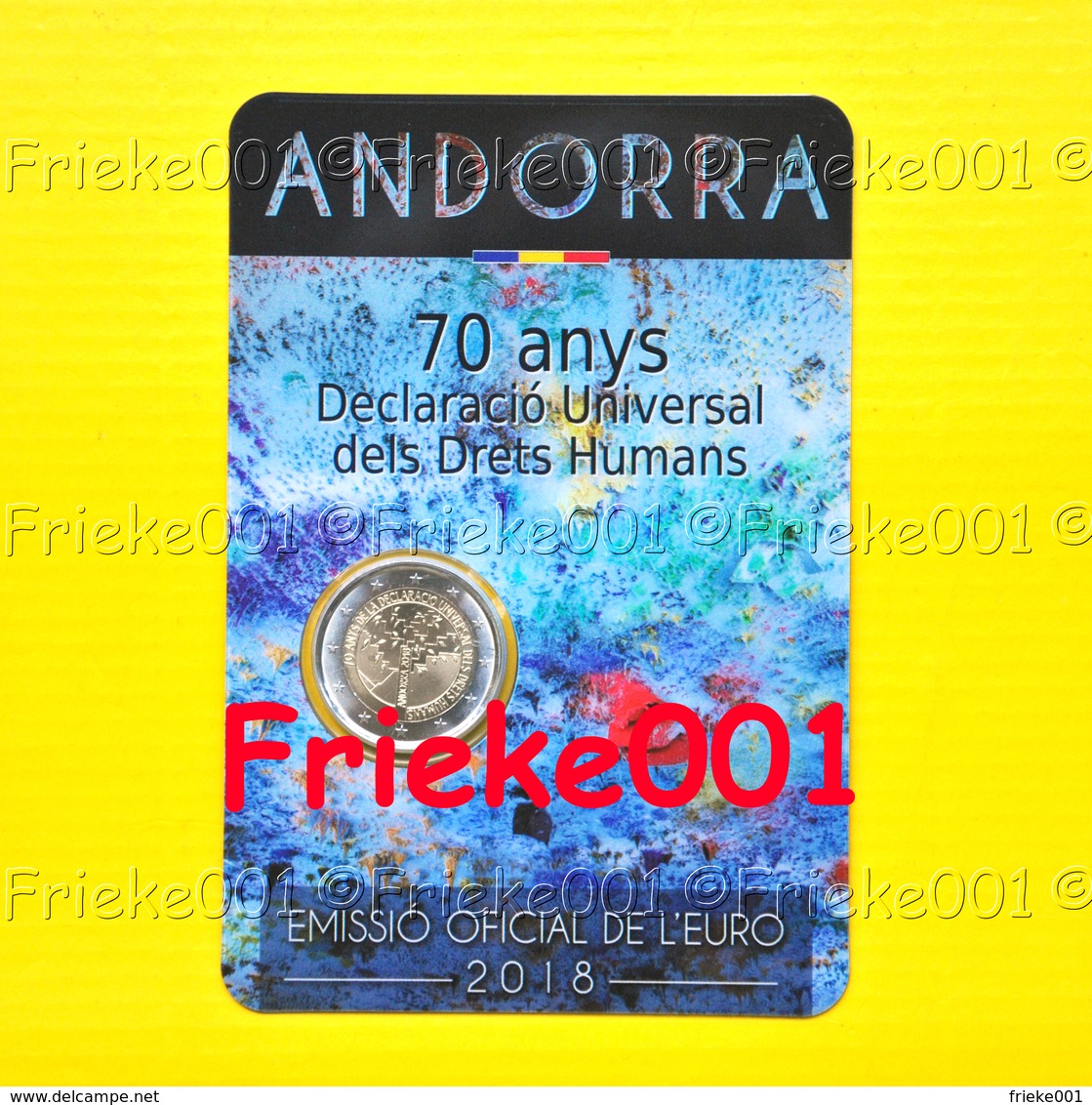 Andorra - 2 Euro 2018 Comm In Blister.(70 Jaar Mensenrechten) - Andorre