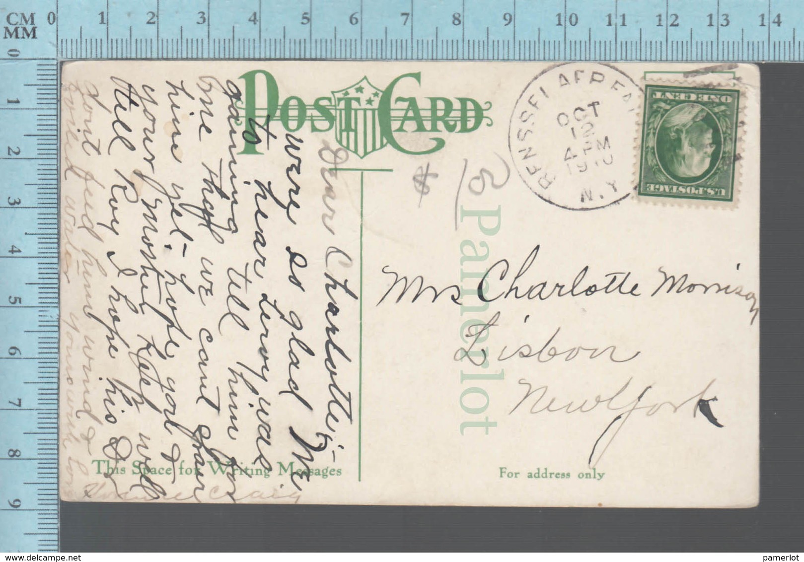 CPA - Greetings , Poem, Poeme - Cover: Rensseiaer N.Y.  1910 With A USA Stamp - Autres & Non Classés