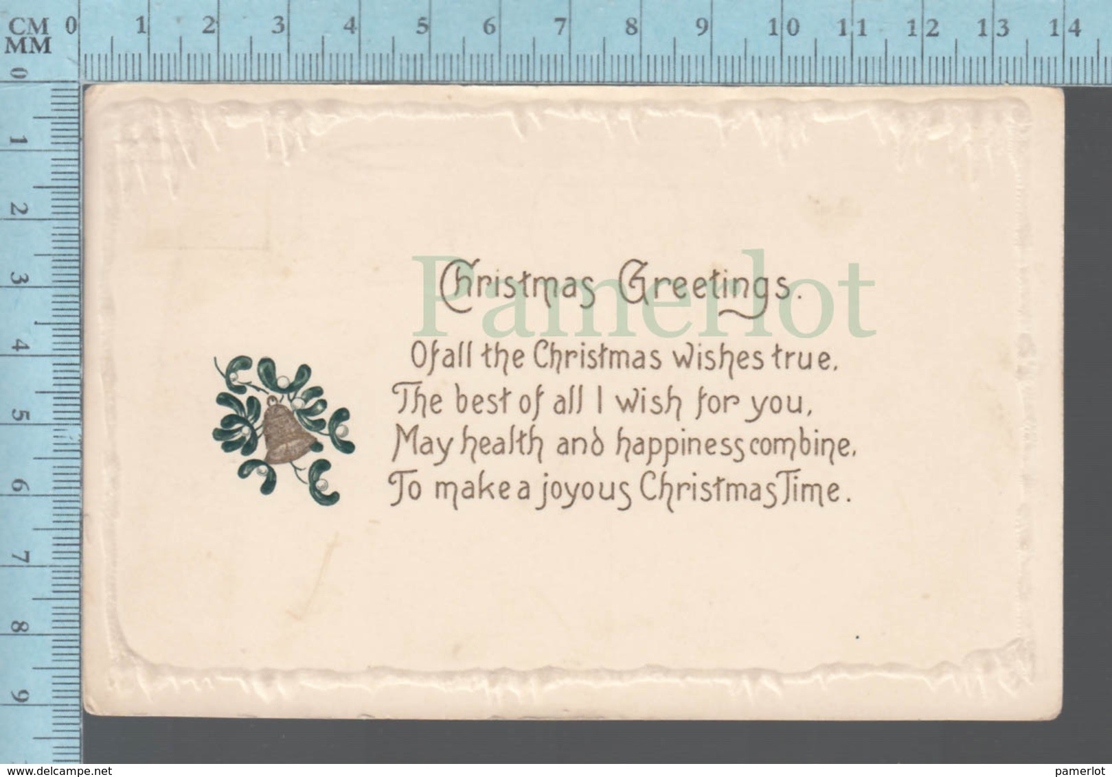 CPA - Christmas Greetings With Message, Embossed  - Cover: Lowell Mass. 1916 With USA Stamp - Autres & Non Classés