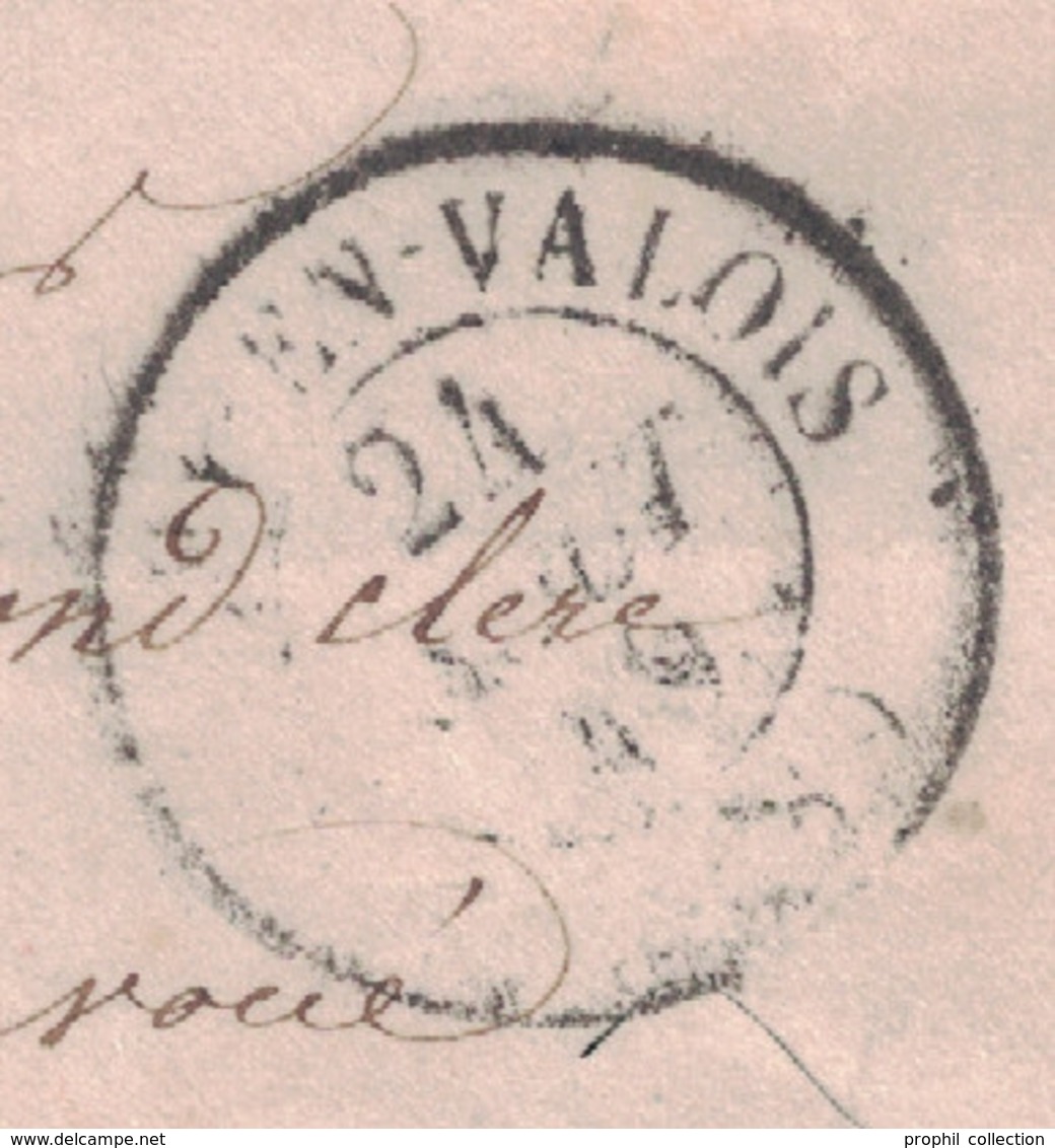 1849 - CERES N° 3 (TB) OBLITÉRÉ GRILLE Sur LETTRE LSC CAD CREPY EN VALOIS Pour MEAUX SEINE ET MARNE - 1849-1850 Ceres