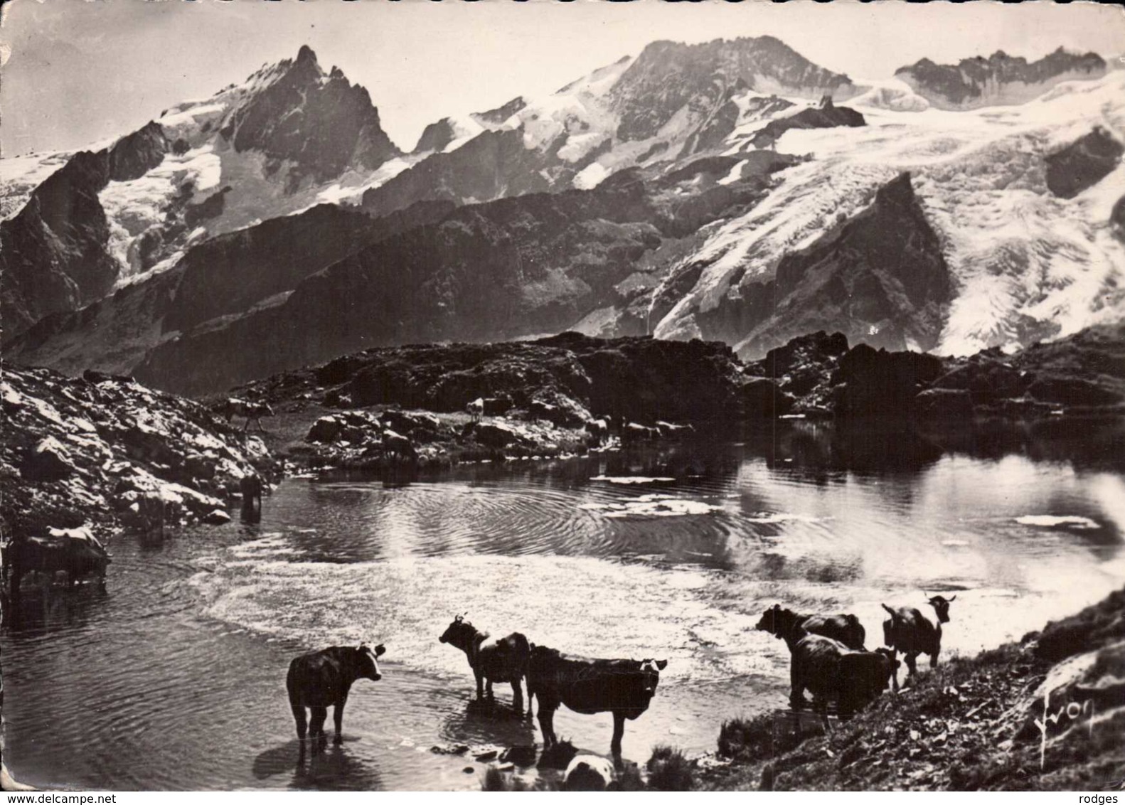 Dep 05 , Cpsm La Grave , Plateau D'En-Paris , Le Lac Lérié , La Meije , Le Rateau Et Le Glacier De Lans   (D9.053) - Altri & Non Classificati