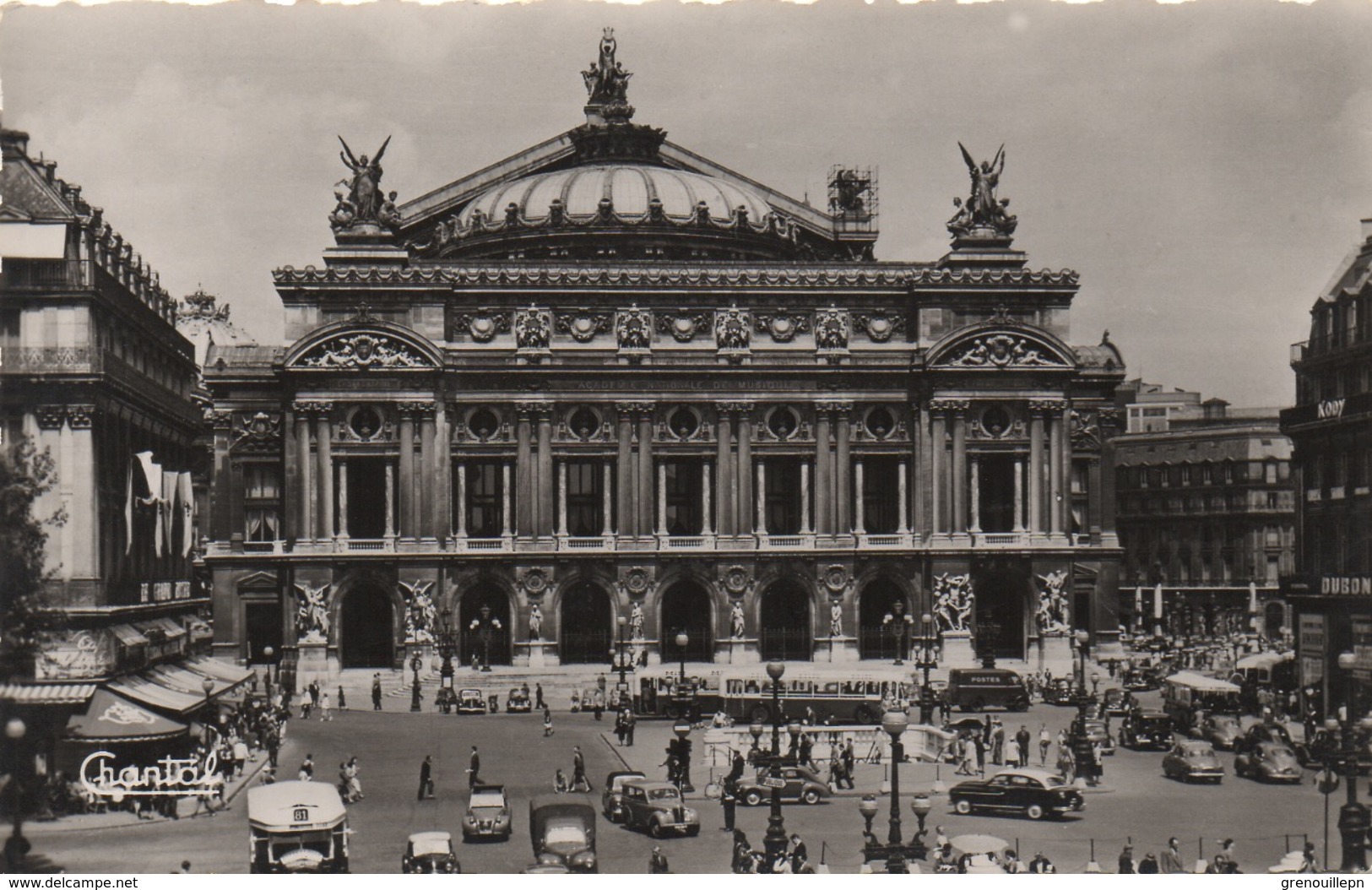 CPA 75 PARIS Place De L'Opéra Et Opéra Garnier 1956 - Other Monuments