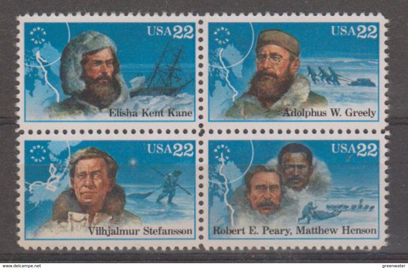 USA 1986 Arctic Explorers 4v ** Mnh (41396) - Ongebruikt