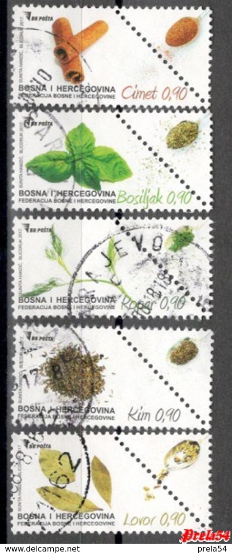 Bosnia Sarajevo - Flora Condiment Plants 2017 Used Set - Bosnie-Herzegovine