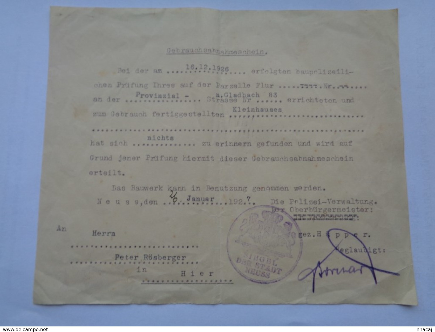 Réf: 59-10-47 / 49.       6 Documents Militaires.   Rôsberger Peter. - Documents