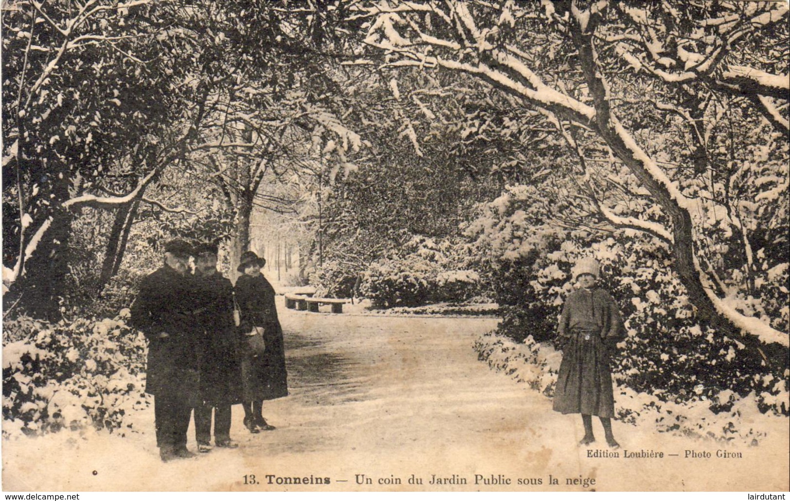 D47  TONNEINS  Un Coin Du Jardin Public Sous La Neige - Tonneins