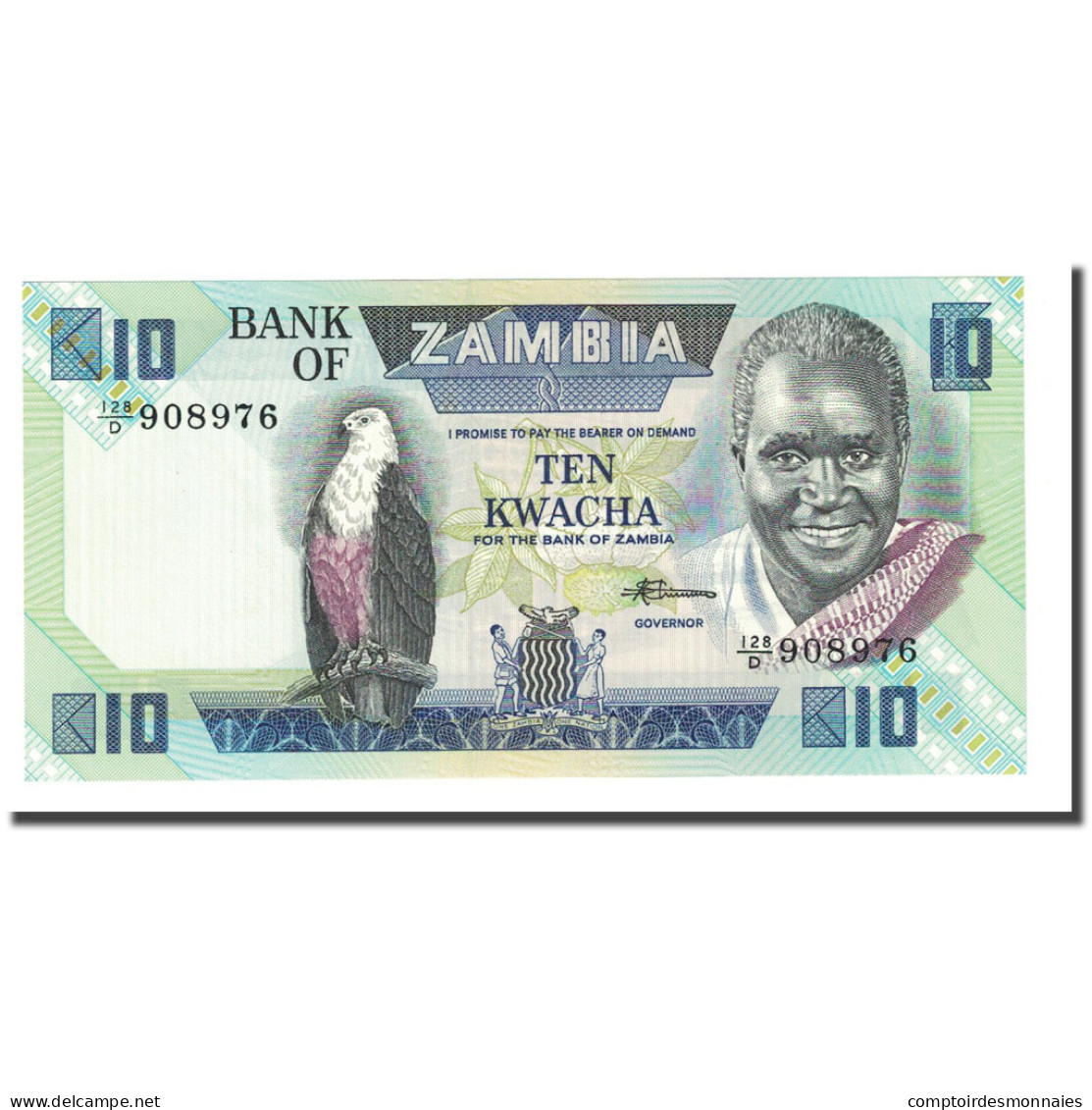 Billet, Zambie, 10 Kwacha, Undated (1980-88), KM:26e, NEUF - Zambie