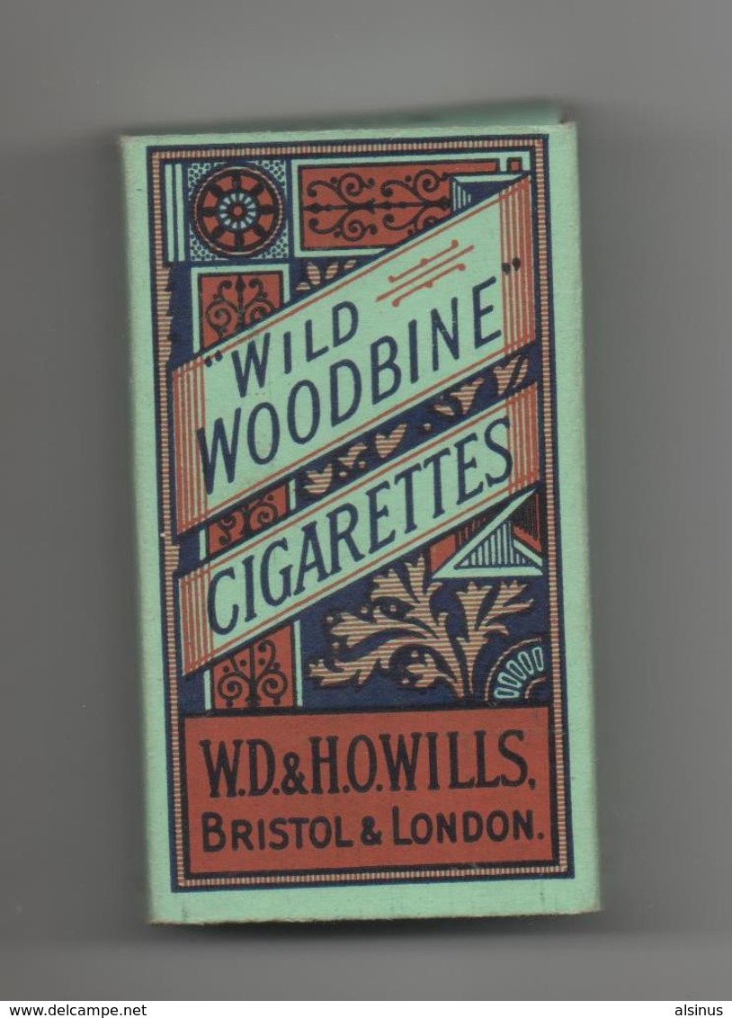 ETUI DE 10 CIGARETTES VIDE - WILD WOODBINE - W.D. & H.O.WILLS - BRISTOL & LONDON - Boites D'allumettes - Etiquettes
