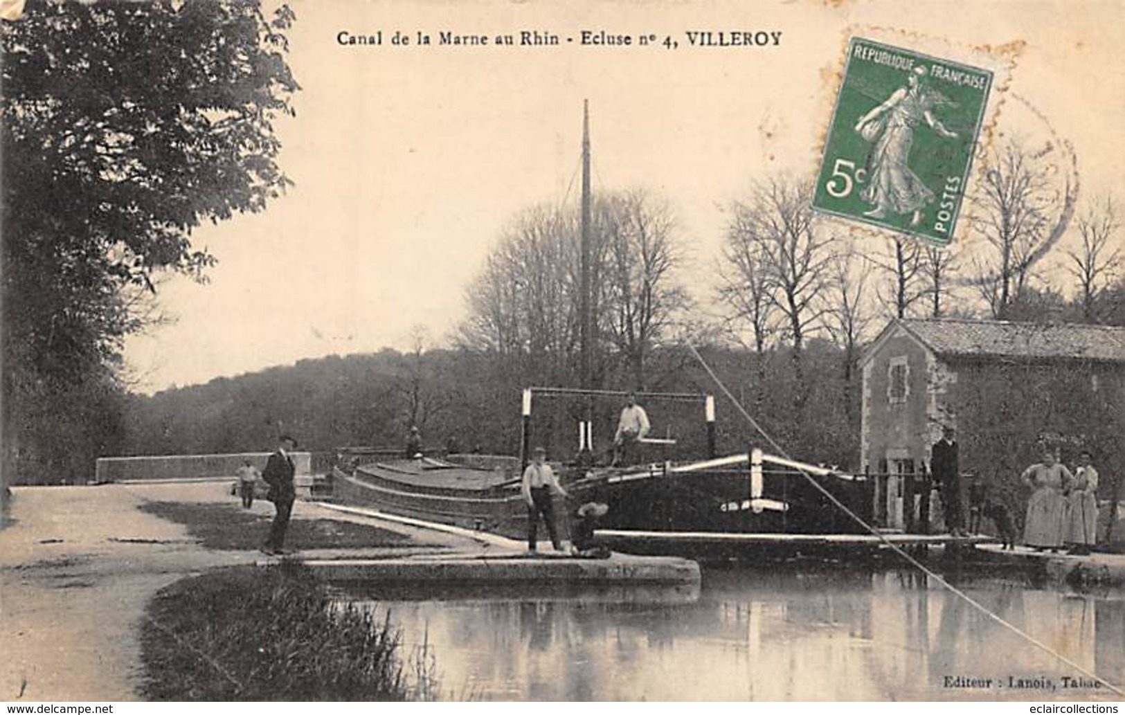 Villeroy      55       Canal De La Marne Au Rhin. Ecluse Et Péniche    (voir Scan) - Otros & Sin Clasificación
