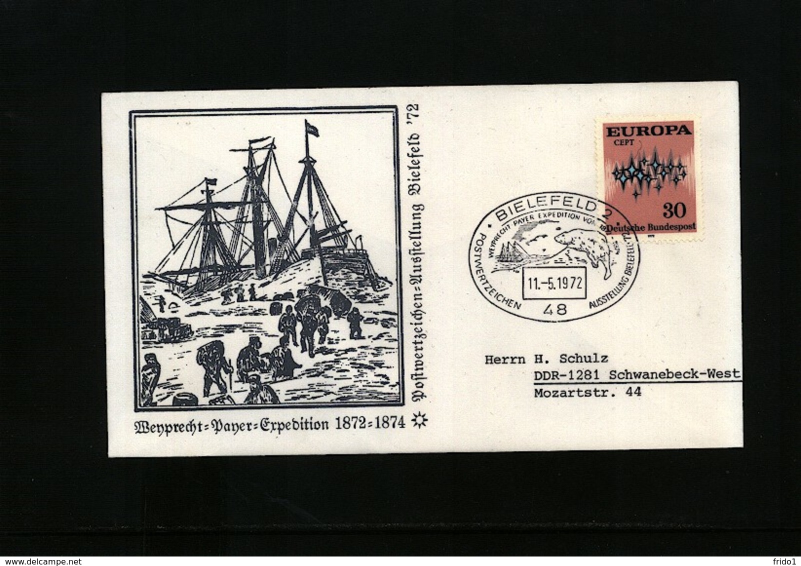 Germany / Deutschland 1972 Weyprecht Payer Expedition Anniversary Interesting Cover - Arctic Expeditions