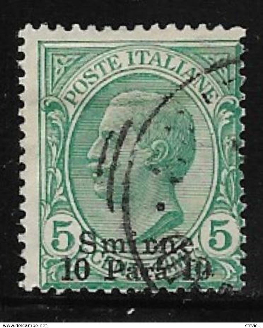 Italy Offices Abroad, Smyrna Scott # 1 Used Italy Stamp Surcharged, 1909 - European And Asian Offices