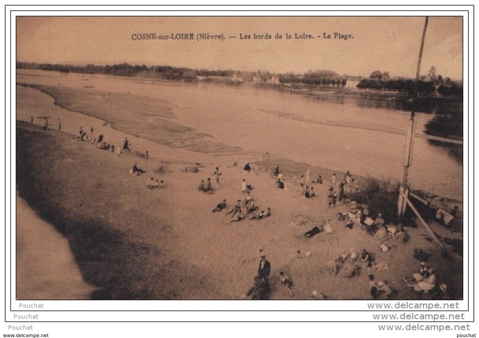 58)  COSNE  SUR LOIRE (NIÈVRE) LES BORDS DE LA LOIRE - LA PLAGE - Cosne Cours Sur Loire