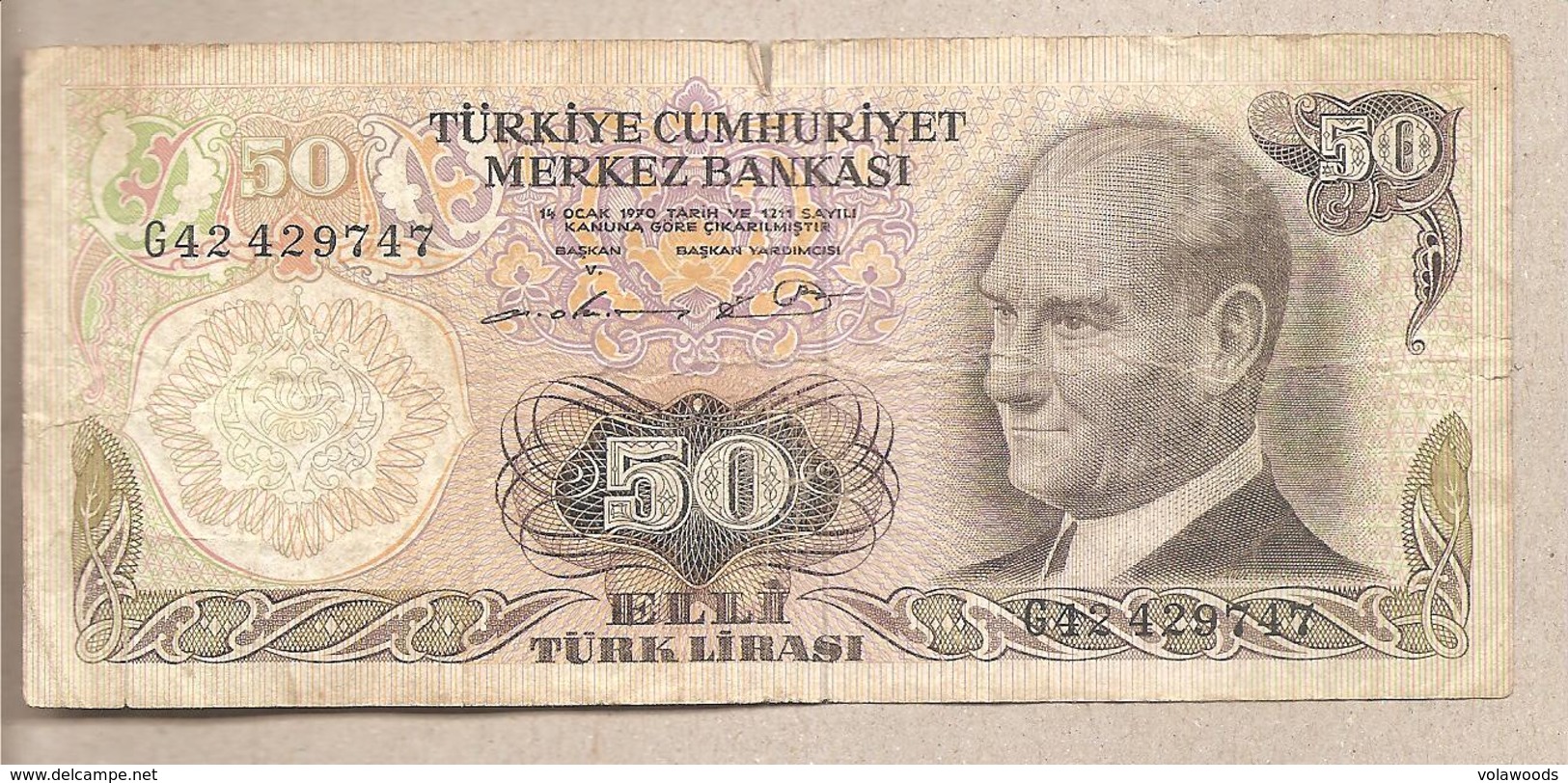 Turchia - Banconota Circolata Da 50 Lire P-188a.1 - 1976 - Turchia