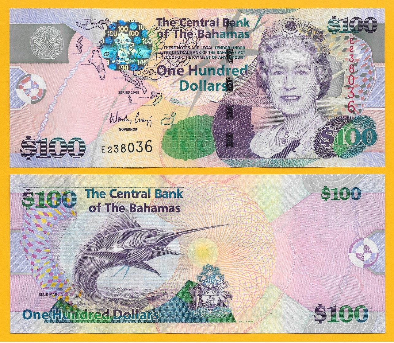 Bahamas 100 Dollars P-76 2009 UNC - Bahamas