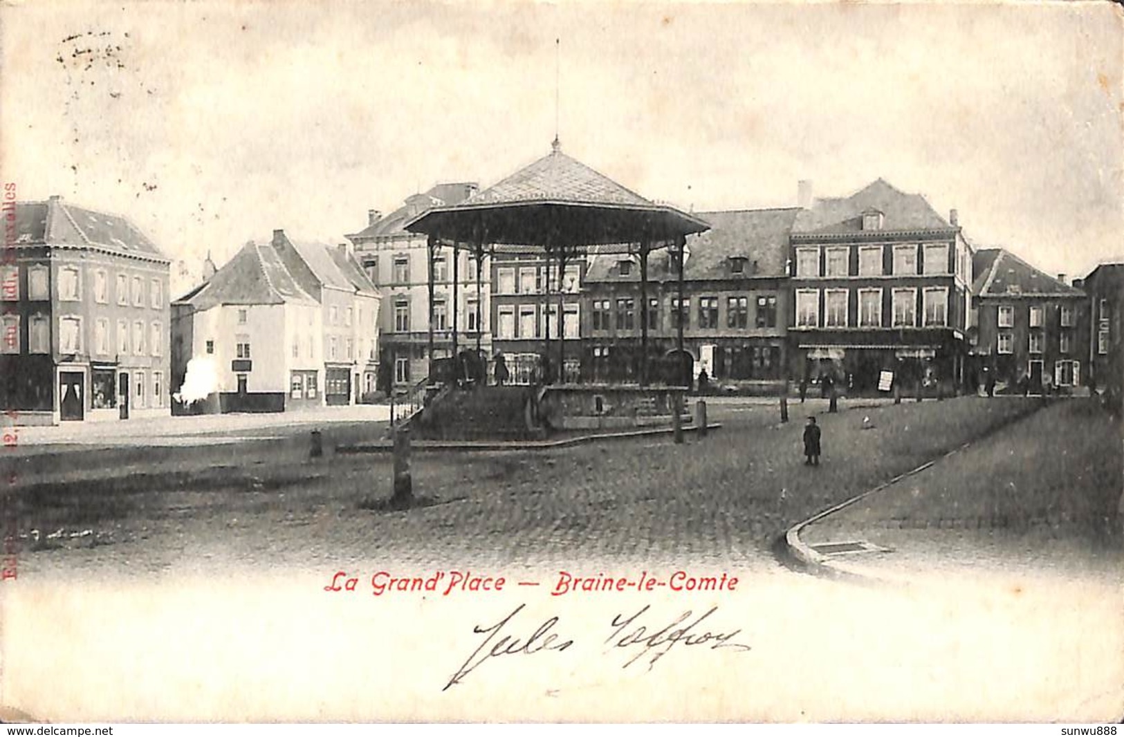 Braine-le-Comte - La Grand'PLace (kiosque, Animée, Edition VG 1903) - Braine-le-Comte