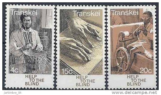 1976 TRANSKEI Afrique Sud 30-32** Aveugles, Vannerie, Filage - Transkei