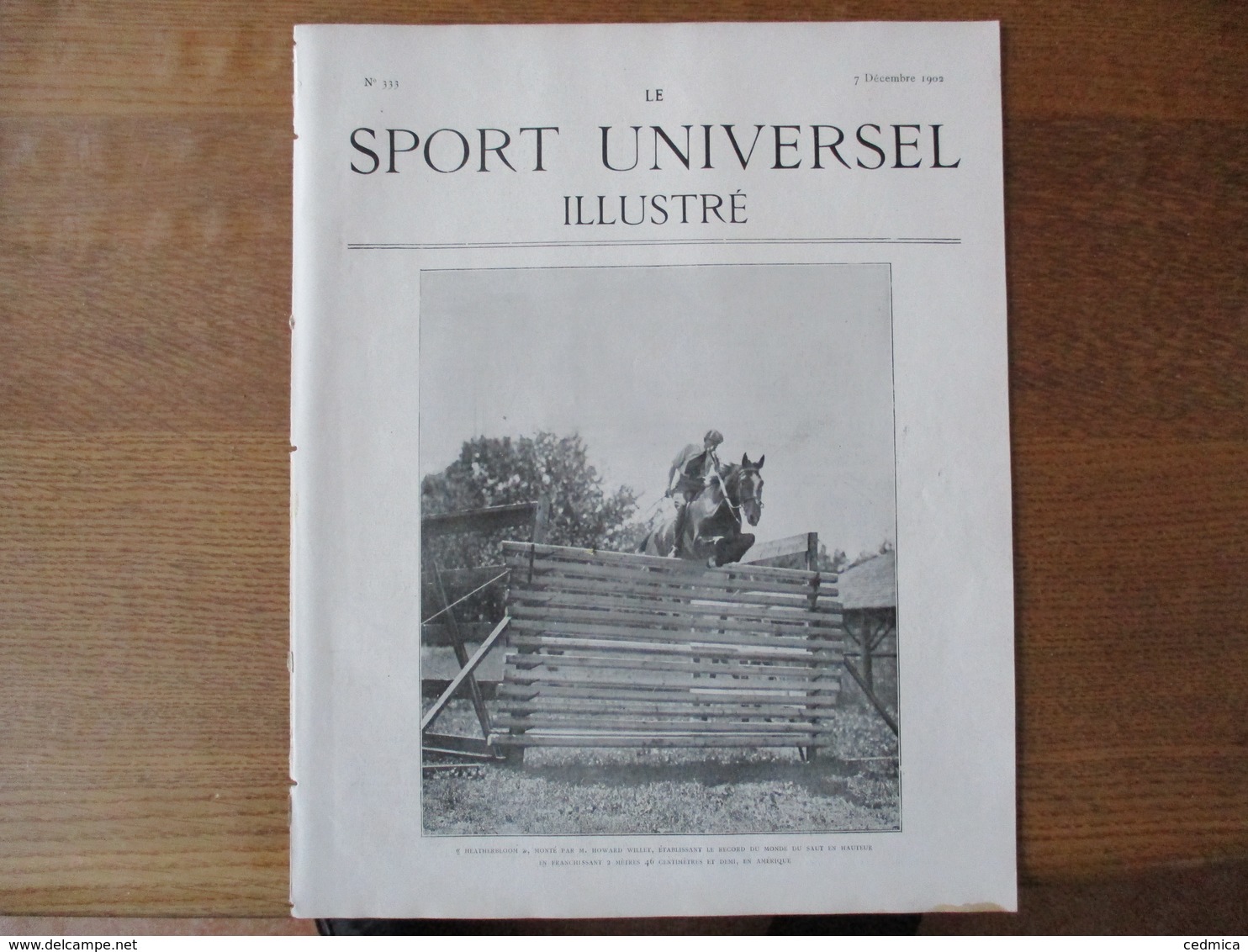 LE SPORT UNIVERSEL ILLUSTRE N°333 7 DECEMBRE 1902 LE HARAS DE MONTGEROULT,LES CHIENS DE TRAIT,VISITE SALLE BAUDRY ESCRIM - 1900 - 1949